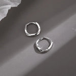Orecchini in Argento Sterling con Incastro Rotondo, immagine 2 - Emma e Gemma