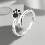 Anello Regolabile in Argento Sterling 925 – Design con Impronta di Mano e Zampa, immagine 3 - Emma e Gemma