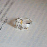 Anello in Argento Sterling 925 a Forma di Bassotto – Misura Regolabile, immagine 3 - Emma e Gemma