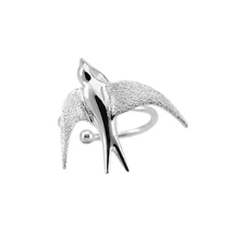 Bellissimi Orecchini Clip-On a Forma di Rondine in Argento, immagine 4 - Emma e Gemma