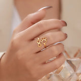 Anello Infinito Regolabile con Zampa – Acciaio Inossidabile, immagine 2 - Emma e Gemma
