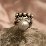 Anello Vintage in Argento e Perla - Emma e Gemma