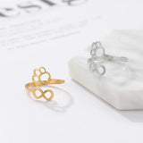 Anello Infinito Regolabile con Zampa – Acciaio Inossidabile, immagine 5 - Emma e Gemma