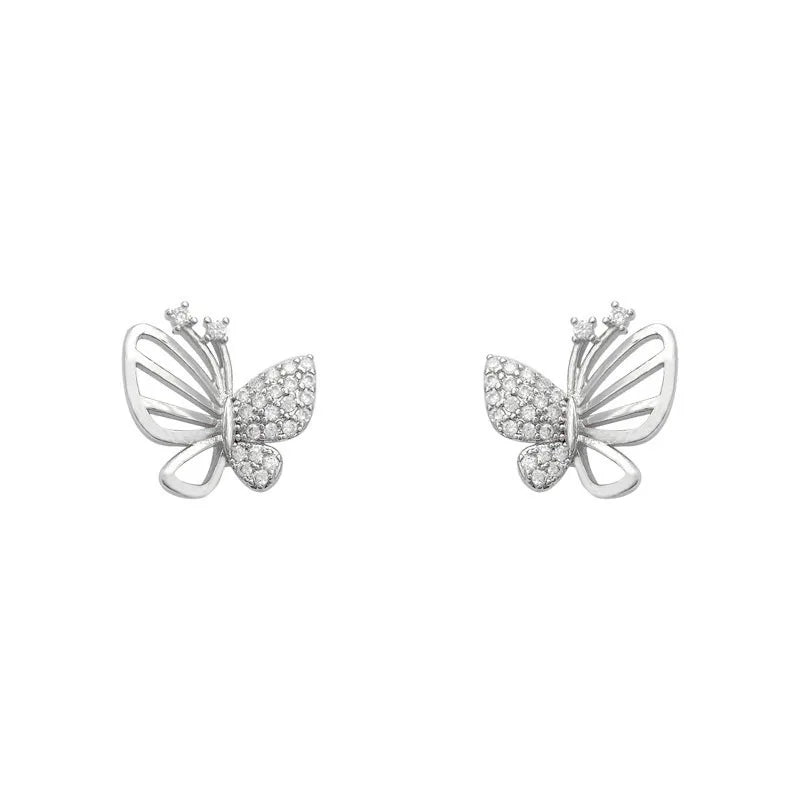 Orecchini a Perno a Forma di Farfalla in Zircone Eleganti, immagine 6 - Emma e Gemma