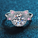 Anello Regolabile con Orecchie di Gatto e Zirconia, immagine 2 - Emma e Gemma