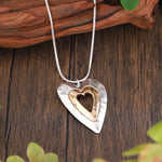 Collana con Pendente a Cuore in Argento e Oro Vintage - Emma e Gemma