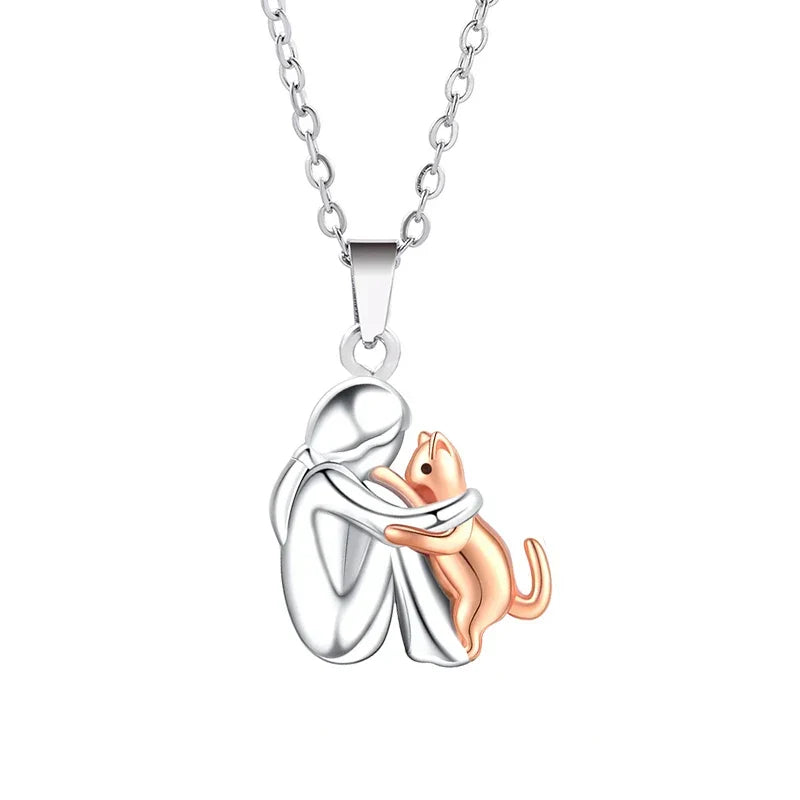 Collana con Pendente a Forma di Abbraccio di Gatto, immagine 4 - Kaja i Maja