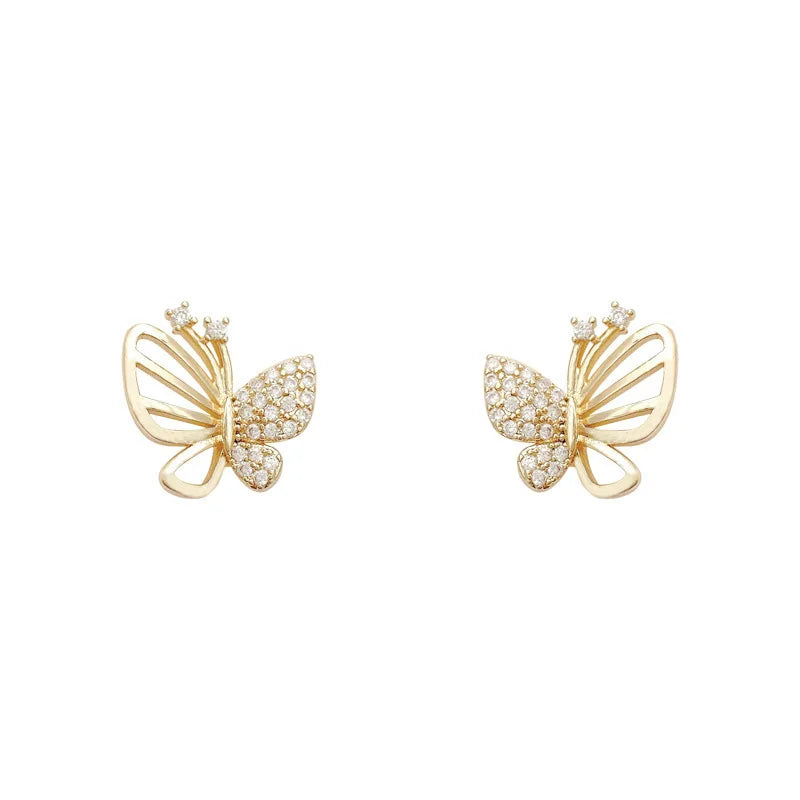 Orecchini a Perno a Forma di Farfalla in Zircone Eleganti, immagine 5 - Emma e Gemma