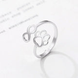 Anello Infinito Regolabile con Zampa – Acciaio Inossidabile, immagine 7 - Emma e Gemma