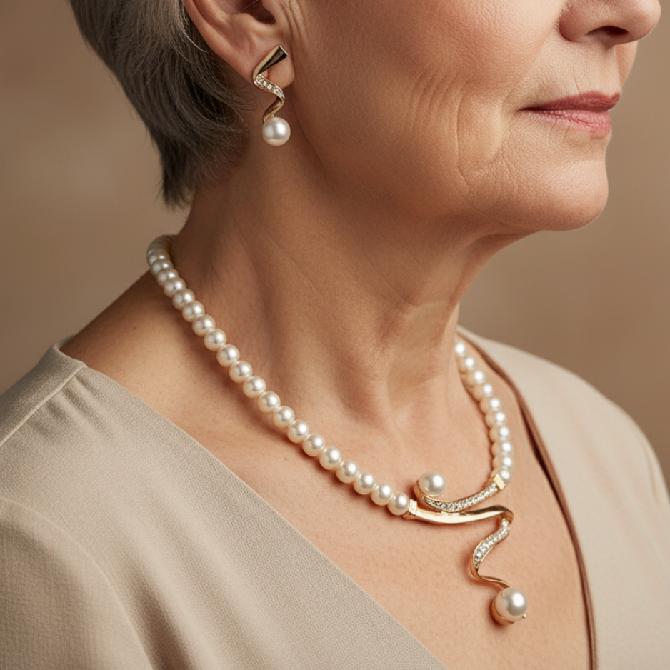 Set Collana e Orecchini in Perle Naturali, immagine 5 - Emma e Gemma