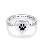 Anello Urna a Stampa di Zampa a Cuore – Gioielli di Cremazione in Memoria dell'Animale, immagine 6 - Emma e Gemma