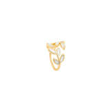 Anello Regolabile in Oro con Foglia di Opale Bianco, immagine 4 - Emma e Gemma