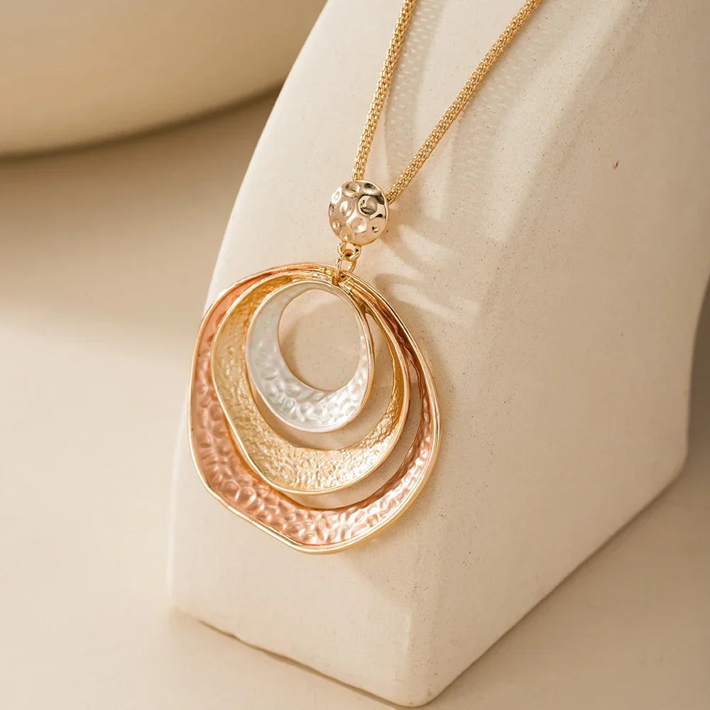 Collana a Cerchio Strati in Oro e Argento Vintage - Emma e Gemma