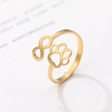Anello Infinito Regolabile con Zampa – Acciaio Inossidabile, immagine 8 - Emma e Gemma