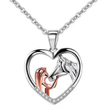 Bellissima Collana con Zircone a Forma di Cuore per Ragazza e Cavallo, immagine 5 - Emma e Gemma