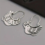 Orecchini Pendenti Ispirati agli Uccelli Boho – Colore Argento, immagine 3 - Emma e Gemma