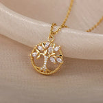 Collana Albero della Vita con Zirconia in Oro - Emma e Gemma