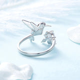 Anello Regolabile Colibrì Scintillante con Diamante di Strass, immagine 3 - Emma e Gemma