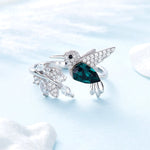 Anello Regolabile Colibrì Scintillante con Diamante di Strass, immagine 2 - Emma e Gemma