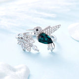 Anello Regolabile Colibrì Scintillante con Diamante di Strass, immagine 2 - Emma e Gemma