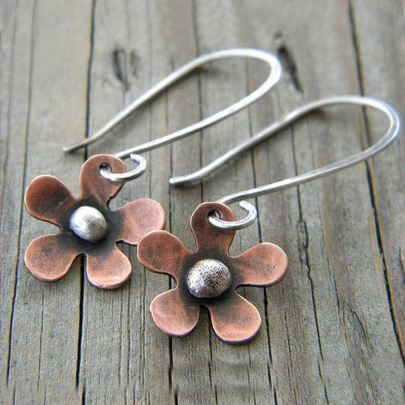 Orecchini Vintage a Fiori in Argento - Emma e Gemma