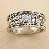 Anello Vintage in Argento e Zirconia - Emma e Gemma