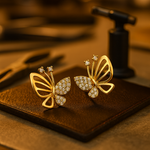 Orecchini a Perno a Forma di Farfalla in Zircone Eleganti - Emma e Gemma