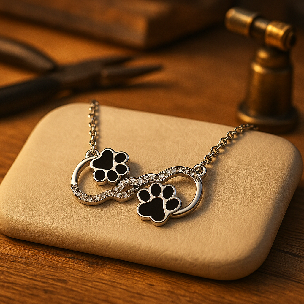 Collana con pendente a simbolo dell'infinito con zirconia - Emma e Gemma