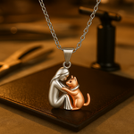 Collana con Pendente a Forma di Abbraccio di Gatto - Emma e Gemma