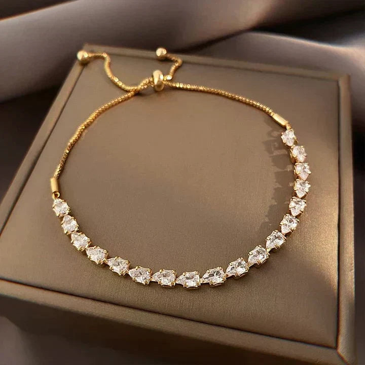 Bracciale in Zirconia Dorato - Emma e Gemma