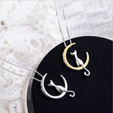 Collana elegante con gatto e luna crescente, immagine 2 - Emma e Gemma