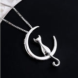 Collana elegante con gatto e luna crescente, immagine 6 - Emma e Gemma