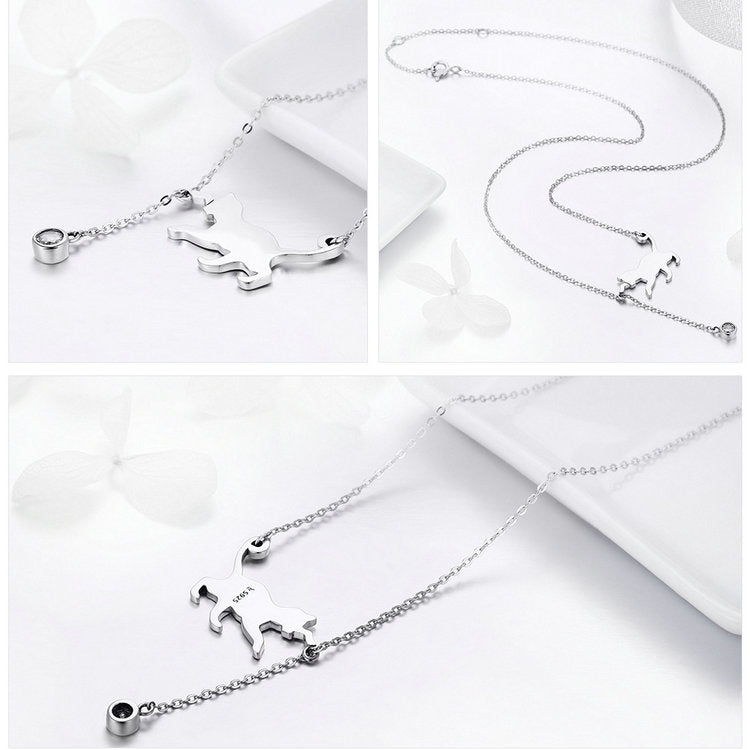 Collana con pendente a forma di gatto carino, immagine 2 - Emma e Gemma