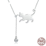 Collana con pendente a forma di gatto carino - Emma e Gemma