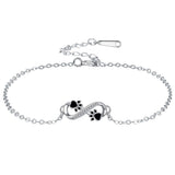 Bracciale con Ciondolo Simbolo Infinito e Impronta di Animale Domestico con Zirconia, immagine 4 - Emma e Gemma