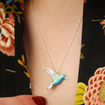 Collana con Pendente Colibrì in Argento Sterling e Smalto, immagine 3 - Emma e Gemma