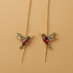 Orecchini in Smalto e Zirconia a forma di Colibrì, immagine 3 - Emma e Gemma