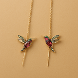 Orecchini in Smalto e Zirconia a forma di Colibrì, immagine 3 - Emma e Gemma