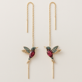 Orecchini in Smalto e Zirconia a forma di Colibrì, immagine 2 - Emma e Gemma