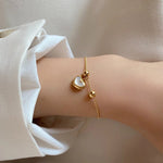 Bracciale Amore con Opale Bianco in Oro - Emma e Gemma