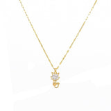 Collana di gatto placcata in oro con zirconia, immagine 4 - Emma e Gemma