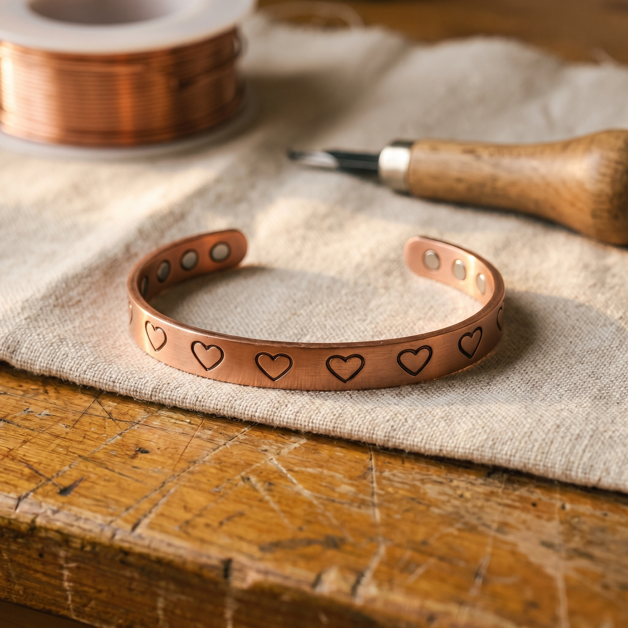 Bracciale in Rame Hearth - Emma e Gemma