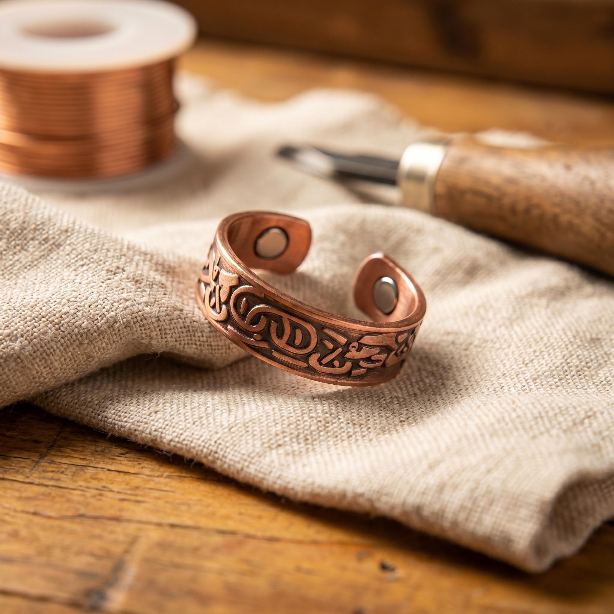 Anello in Rame Burr - Emma e Gemma