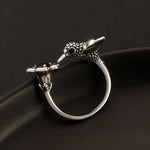 Anello Colibrì e Fiore – Anello Aperto Regolabile per Donne, immagine 3 - Emma e Gemma