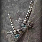 Orecchini in Argento Vintage a Forma di Libellula - Emma e Gemma