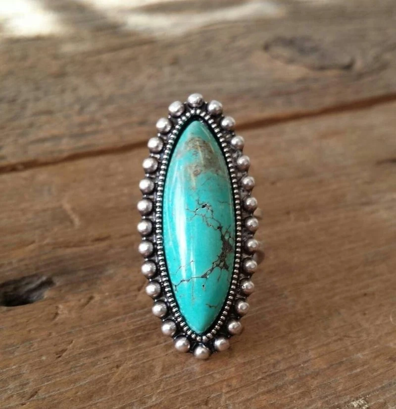 Anello in Pietra Turchese Vintage - Emma e Gemma