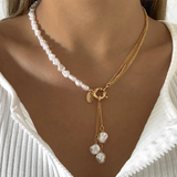 Collana Elegante con Pendente e Perla - Emma e Gemma