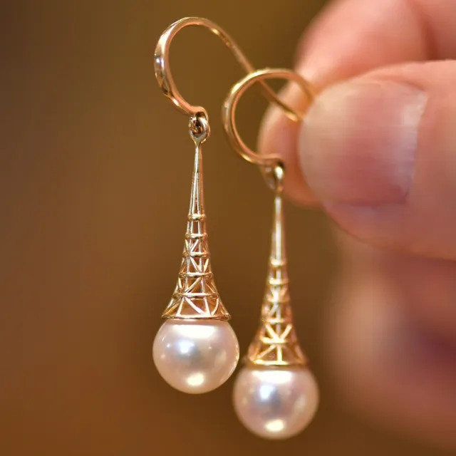 Orecchini di Perle Vintage in Oro - Emma e Gemma