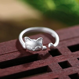 Anello Vintage in Argento con Gattino - Emma e Gemma