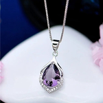 Collana Elegante in Cristallo Viola - Emma e Gemma